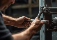 九皇防盗门服务电话全天候咨询详述↑防盗门重力自动锁调整方法详解