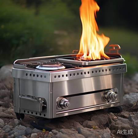 不锈钢双灶炉,安全耐用