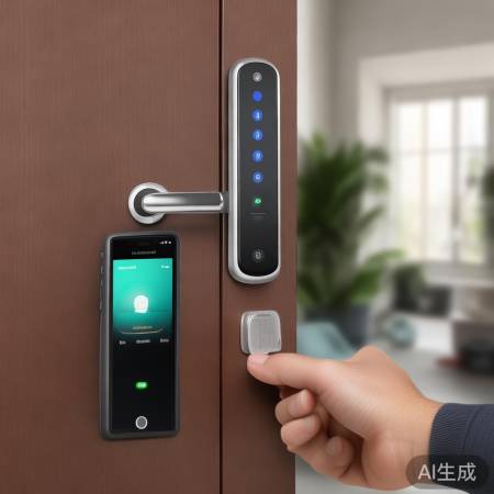 手机先开锁，靠近再按门把手