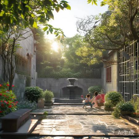 封闭庭院空气能,享受自然清凉