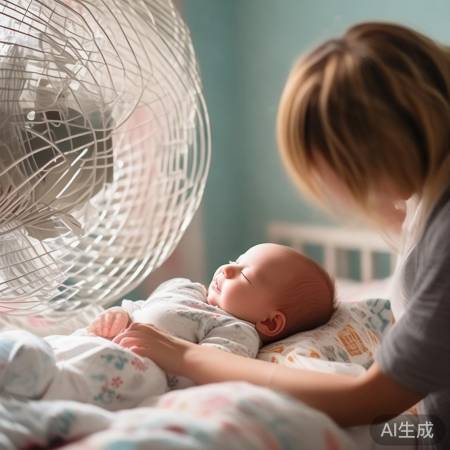 风扇使用有讲究,避免宝宝感冒。