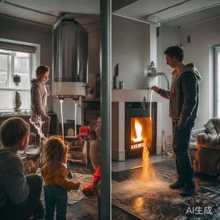 集中供暖水仍暖，独立供暖水速凉