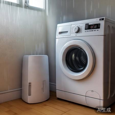 洗衣机淋雨后，通风除湿。