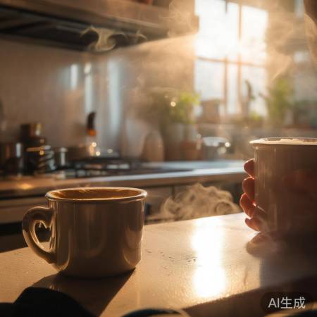 周末厨房,咖啡与抽油烟机