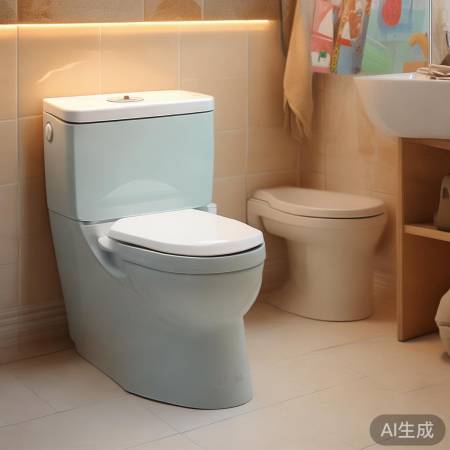 颜色搭配，温馨卫生间