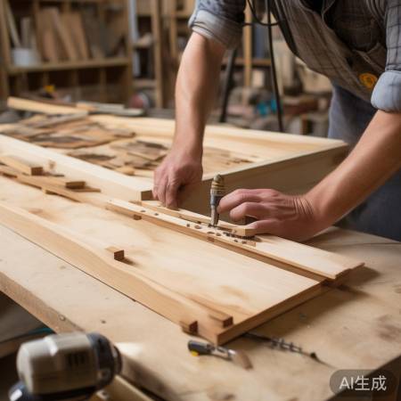 木板拼接，螺丝固定