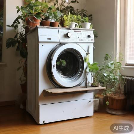 废旧洗衣机变花盆架，个性又实用