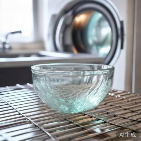 玻璃碗需选洗涤模式晾干