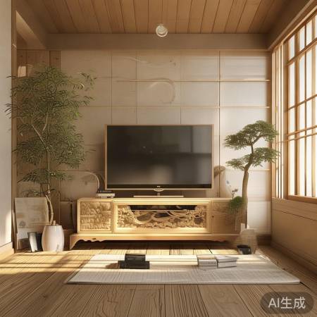 日式电视柜,简单生活