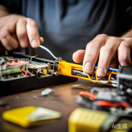 处理断裂线头，包胶带或焊接