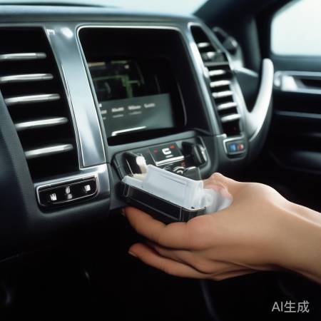 迈腾空调滤芯位置：手套箱口罩状