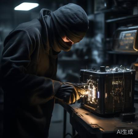 “用工具开启保险柜”