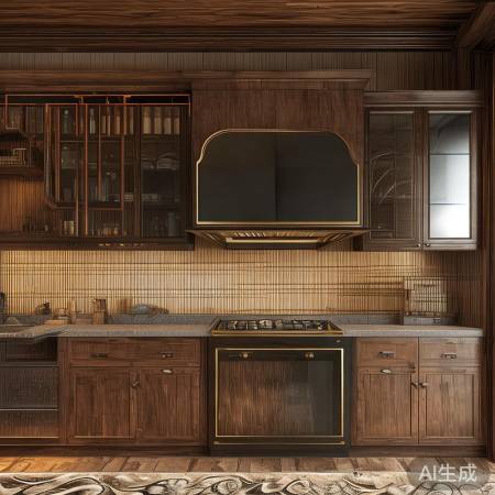 中式风格配经典抽油烟机，现代简