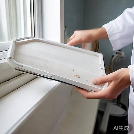 “空调滤网定期洗，制冷更佳”