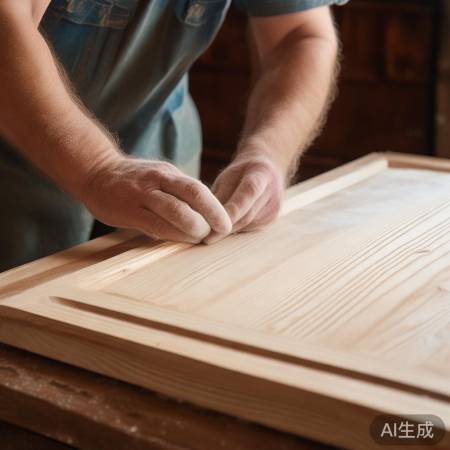 均匀打磨门面，平整上色