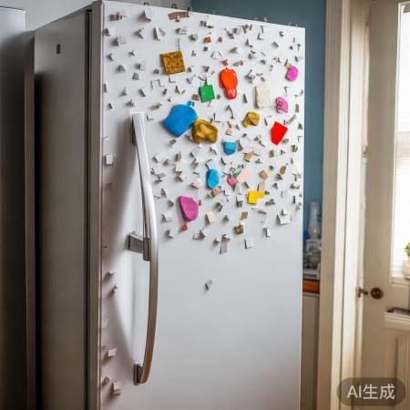 冰箱门粗糙化防贴纸脱落