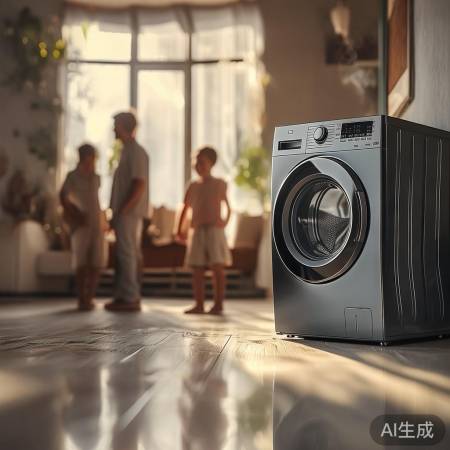 美菱黑壳洗衣机：宁静自然生活态