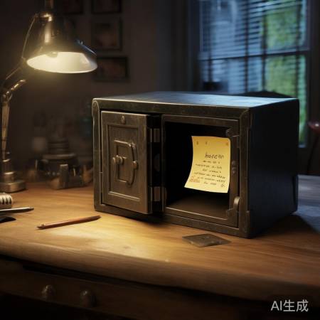 保险柜藏钥匙，纸条提示防遗忘