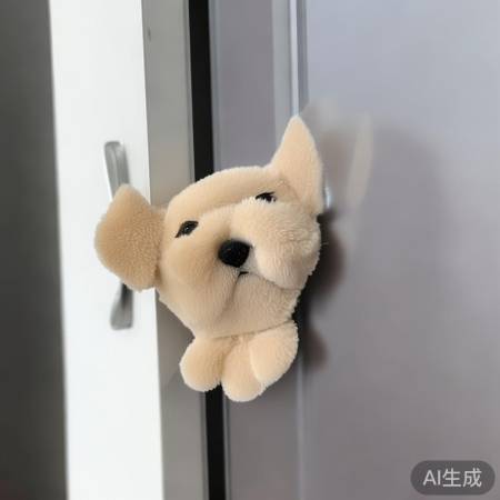 毛绒冰箱贴，触感柔软易清洁