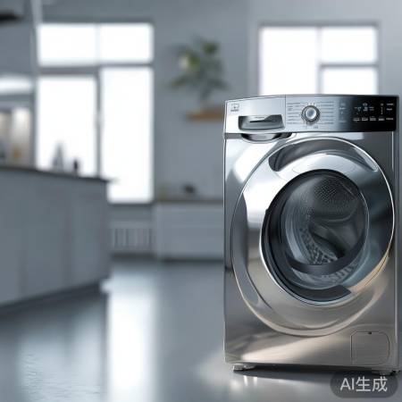 “时尚强能，静音智能洗衣机”