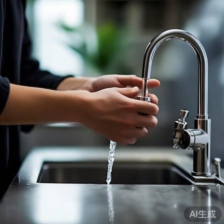 慢慢拧补水阀，小心倒水