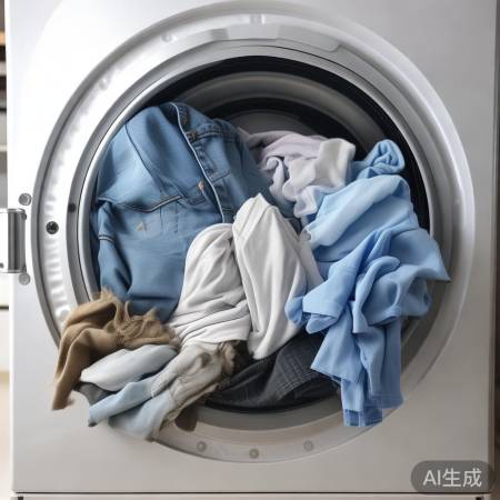 洗衣机装衣物，留空隙更干净