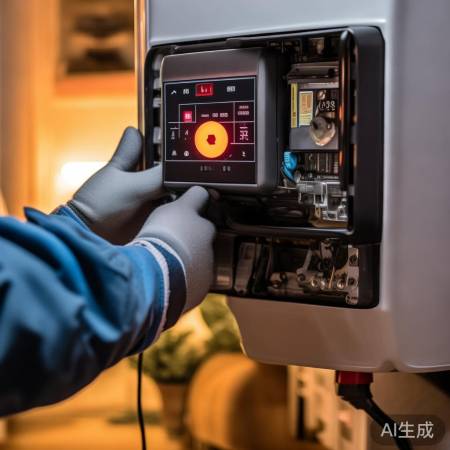 壁挂炉点火失败，检查电池。