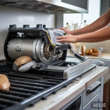 清洁电机，擦拭吸尘