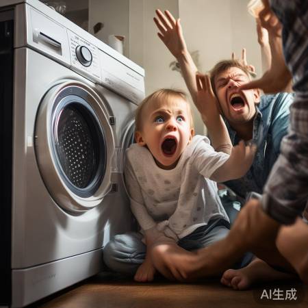 孩子掉洗衣机，家长急求救