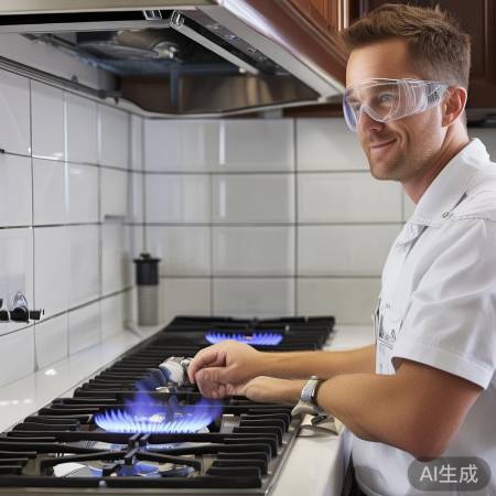 燃气灶安装完成