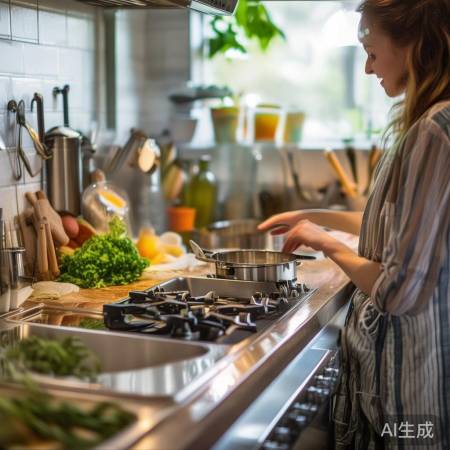 厨房清洁，美味烹饪