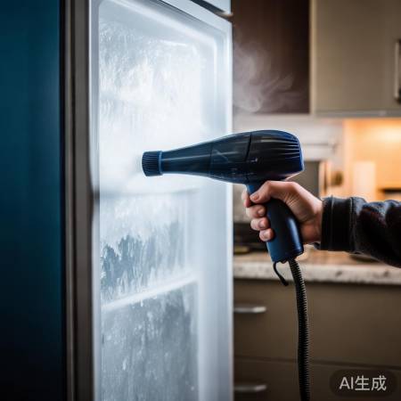 “吹风机除冰箱冰，冷风速融防再