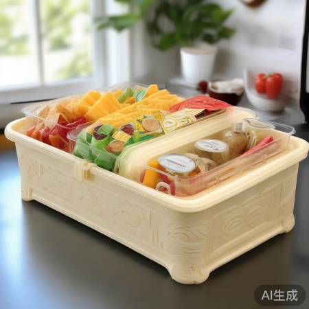 奶油胶冰箱收纳盒，可爱实用