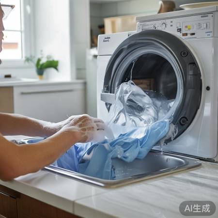 “预搓污渍，留空洗衣”