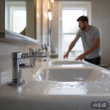 节约用水，检查阀门