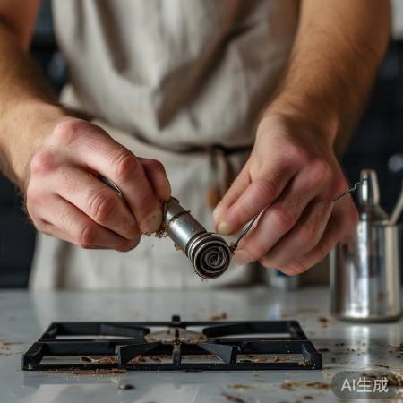 检查燃气灶喷嘴