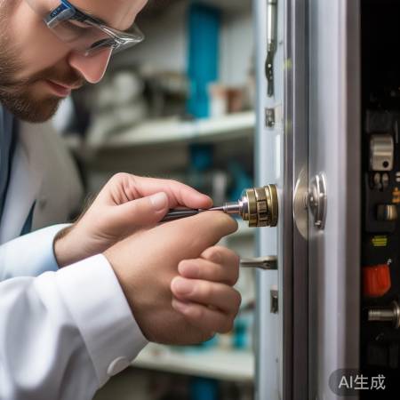 安装新锁芯，确保牢固