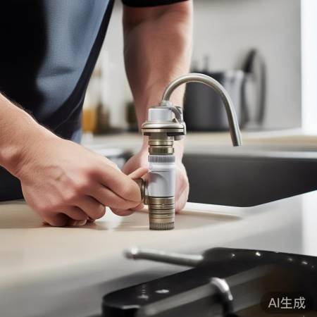 气管连接集成灶，缠紧防漏气