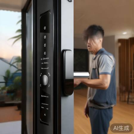 智能锁，一键方便，警示未锁