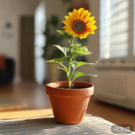 空调旁种向日葵