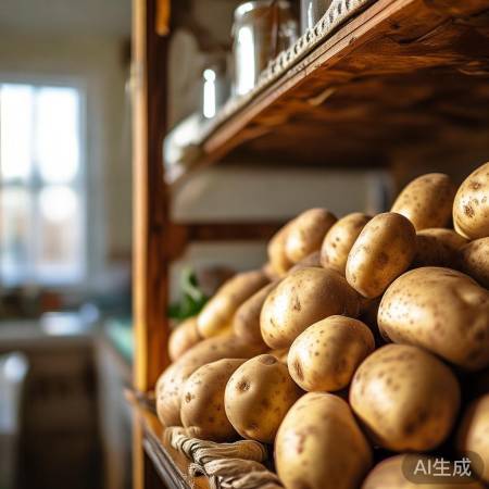 土豆怕湿，通风干燥存放